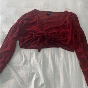 Windsor tie up crop top